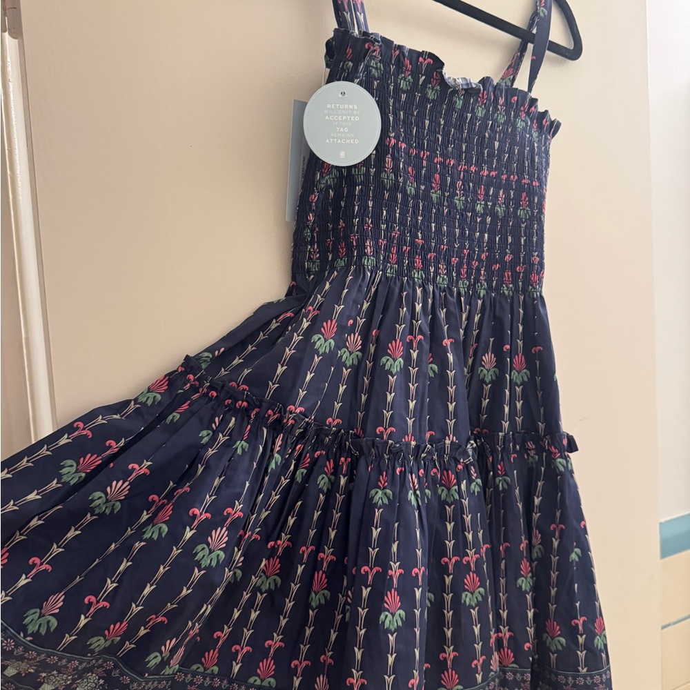 Hill House Navy and Pink Floral dress